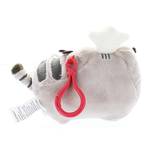 GUND Pusheen with Chef Hat Stuffed Plush Backpack Clip, 4.5"