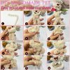 12Pcs Jumbo Coral Fleece Pipe Cleaners Craft 39.37 Inches Thick Pipe Cleaners Chenille Stems with 48Pcs Craft Accessories for Christmas Craft DIY Projects Creative Decor(Khaki)