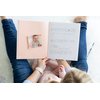 Pearhead Baby Memory Book and Clean-Touch Ink Pad, Baby Girl or Baby Boy Journal, Baby Milestone Photo Album, Blush Rainbow