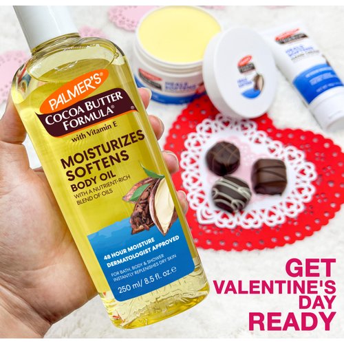 Palmer's Cocoa Butter Moisturizing Body Oil with Vitamin E, Radiant Looking Glow and Skin Hydration, Instant Absorption, Bath, Body and Shower, 8.5 Ounces