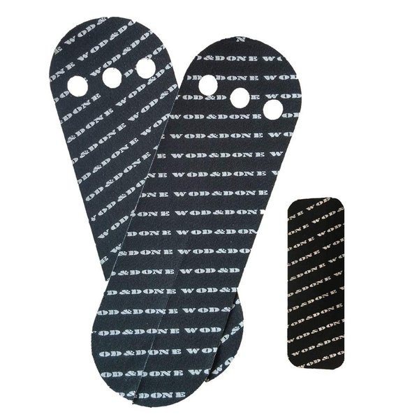 WOD and Done Grips and Hook Grip Bundle - Blue 10 Grips / 12 Hook - Self Adhesive - Skin Tight - Chalk and Sweat Friendly