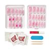 KISS Majestic Press On Nails, Nail glue included, Lovely Bubbly', Pink, Long Size, Coffin Shape, Includes 30 Nails, 2g glue, 2 Prep Pads, 2 of 24 Adhesive tabs, 2 manicure sticks, Mini file