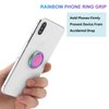 lenoup Rainbow Cell Phone Ring Stand Holder,Purple Multicolor Ring Grip Kickstand,360 Rotation Metal Finger Ring for Almost All Phones,Pad