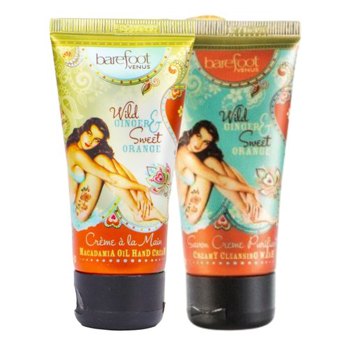 Barefoot Venus Dare To Bare Oil Hand Cream & Cleansing Wash Set (Wild Ginger & Sweet Orange)
