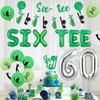 kreat4joy Golf 60th Birthday Party Decorations, 60th Birthday Decorations for Women Men Golf Balloon Glitter Banner Garland Cake Topper for 60th Sixtee Golf Party Supplies