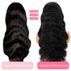 hogu 200 Density Body Wave Lace Front Wigs Human Hair 13x6 Hd Lace Frontal Wigs for Black Women Body Wave Human Hair Lace Front Wig (Natural Color, 30inch)