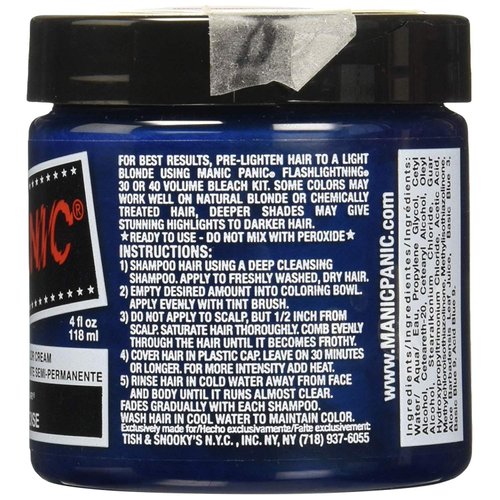 MANIC PANIC Atomic Turquoise Hair Dye - Classic High Voltage - Semi Permanent Bright Neon Aqua Blue Hair Color With Green Undertones - Vegan, PPD & Ammonia Free (4oz)
