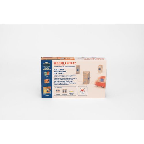 QUBS Cody Block Record & Play Expansion Set, Educational Wooden Building Blocks and Car STEM Toys for Preschool Kids Ages 7+