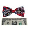 Special Prints Hairbows- Music Notes, Houndstooth,argyle, Nascar, Cammo (Group 2 of 2) (Alligator Clip, Red Las Calaveras)