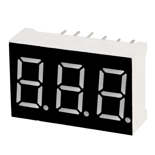uxcell Common Cathode 11 Pin 3 Bit 7 Segment Display 0.89 x 0.55 x 0.28 Inch 0.35" Red LED Display Digital Tube 5pcs