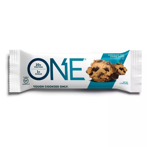 ONE Protein Bars, Chocolate Chip Cookie Dough, Gluten Free Protein Bars with 20g Protein and 1g Sugar, Pantry Staples, 2.12 oz (12 Pack)