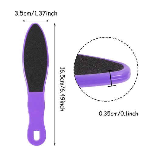 PPhtony 3pcs Foot File Callus Remover with Double-Sided Sand Paper Reusable Foot Scraper Pedicure Tool Foot Rasp Multi Purpose Feet Care Kit for Exfoliator Remover Dead Skin Hard Skin Calluse (Purple)
