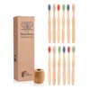 Little Footprint Kids Bamboo Toothbrushes - 12 Pack |BPA Free Soft Bristles Toothbrushes | Eco-Friendly, Natural Bamboo Toothbrush Set | Biodegradable, Compostable, Wooden Eco Friendly