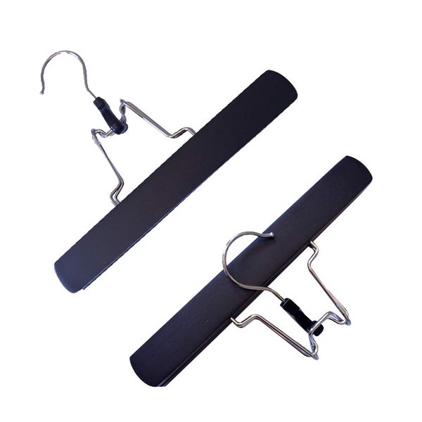 2 Pcs Hair Extensions Hanger, Wigs Storage Hair Hanger, Wooden Hanger with Anti-Slip Stickers Hair Extension Hangers for Wigs (Black)