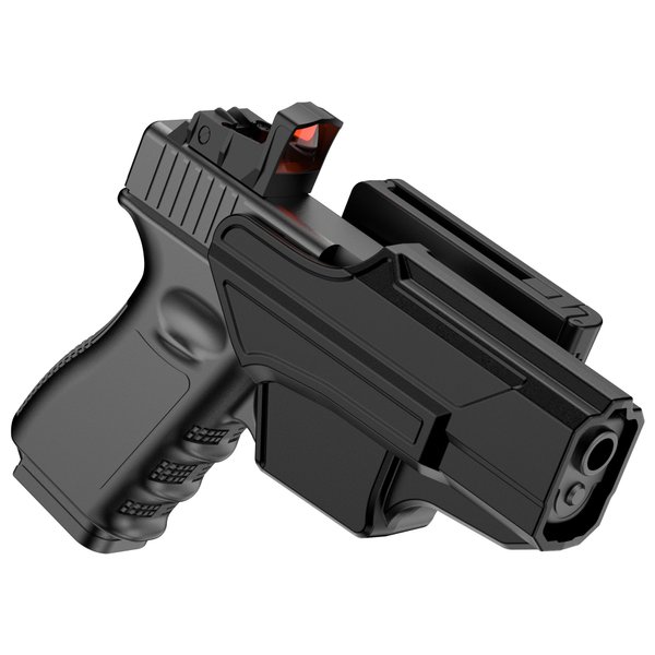 Thumb Release Holster Compatible with Glock 19 19X 23 32 44 45(Gen 1-5), Tactical Polymer OWB Open Carry Belt Holster with Adjustable Cant, Right-Handed