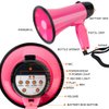 Sugar home Portable Megaphone Bullhorn 20 Watt Power Megaphone Speaker Voice and Siren/Alarm Modes with Volume Control and Strap (Pink)