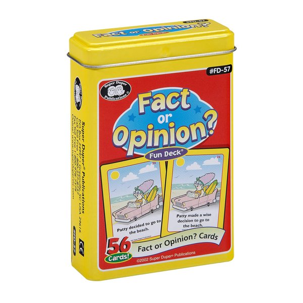 Super Duper Publications | Fact or Opinion? Fun Deck Flash Cards | Educational Learning Resource for Children
