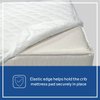 Sealy Baby 2-PACK Fitted Toddler Bed and Baby Crib Mattress Pad Cover Protector, Waterproof Crib Mattress Protector, Noiseless, Machine Washable and Dryer Friendly, 52" x 28" - White