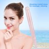 ZJchao Massage Stone Wand Massage Stick, Jade Massage Crystal Wand Gua Sha Scraping Massage Tools Rose Quartz Guasha Beauty Tool for Facial Skin Rejuvenation Jade Stone Massage Wand (Pink Quartz)