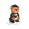 DEARMAMY Bear Balloons Graduation Foil Balloons Bear Shaped Animal Balloons Graduation Cap Balloon Congrats Grad Bear Balloons Graduation Party Decorations Supplies