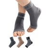 EVOPLECI Ankle Compression Sleeve Open Toe Ankle Compression Socks Plantar Fasciitis Support Brace Ankle Brace for Men Women Arch Support,Injury Recovery,Joint Pain … (M, GRAY-20-30mmHg)