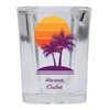 R and R Imports Havana Souvenir 2 Ounce Square Shot Glass Palm Design 4-Pack
