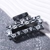 Halloween Hair Clips for Women Girls Black Claw Clip Skull Pattern Hair Claw Clips Non-Slip Hair Clamps Cute Halloween Hair Accessories Halloween Party 1PCS