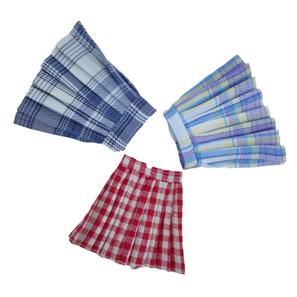 3pcs/lot Doll Clothes for 11.5" Doll Outfits Pleated Skirt Cosplay Students Skirts 1/6 Dolls Accessories (Style E)