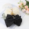 Bow Claw Clips for Women Bow Hair Clips 2 Pcs Black White Tulle Claw Clips for Thin Thick Curly Hair Bow-knot Hair Claw Clip Big Bows for Women Girls Claw Clip with Bow Hair Styling Accessories