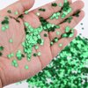 SAVITA 50 Grams 6mm Weed Leaf Glitter, Makeup Nail Body Art Leaf Glitter Flakes Sequins for DIY Crafts Festival Decoration (Green)