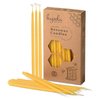 Hyoola Beeswax Birthday Candles – 50 Pack - Natural Dripless Decorative Candles with Long Lasting Burn – Elegant Taper Design, Soothing Scent – 6” Tall – Handmade in The USA