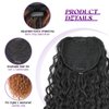 Somoreaty Curly Ponytail Extension for Black Women 20 Inch Wavy Curly Drawstring Ponytail Clip in Hair Extensions Synthetic Hairpieces Pony Tails Hair Extensions for Women(T1B/30)