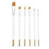 Cake Painting Brushes Set from E-Kongton, Food Safe Paint Brushes Fondant Sugar DIY Tools Set, Soft Synthetic Brush Material, Easy to Use & Easy to Clean, 6PCS Cake Brushes for Lust Dust.(White)