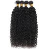 Kinky Curly Human Hair Bundles Natural Black Curly Wave Bundles Human Hair 24 24 24 Inch Brazilian Curly Bundles Hair Weave Healthy and Soft 3 Bundles Remy Hair Extensions