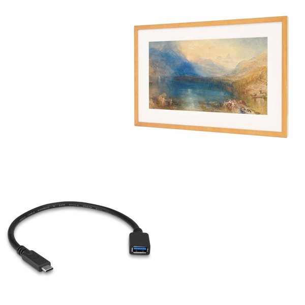BoxWave Cable Compatible with CANVIART Canvia Smart Digital Canvas Display and Frame - USB Expansion Adapter, Add USB Connected Hardware to Your Phone