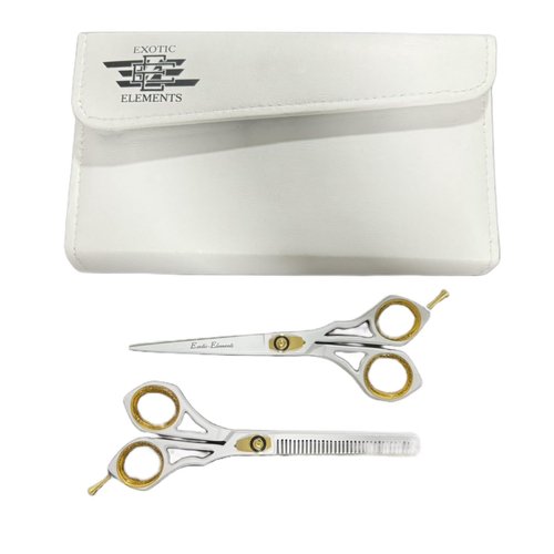All Hair Type Barber and Salon Cutting Scissors and Thinning Shears -Designed for Professional and Personal Use, these Scissors Feature Comfortable Finger Grip Ensuring Ease and Precision