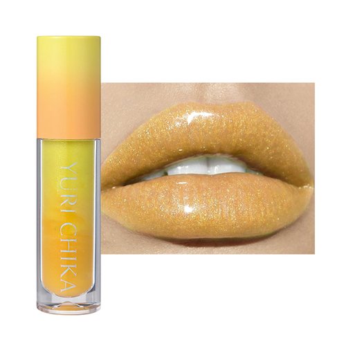 Lip Plumping Glow Oil Two-tone Long Lasting Moisturizing Shiny Non-Sticky Lip Gloss, Hydrating Lip Oil Lip Drip, High Shine Glossy Shimmer Glitter Lipstick Plumper Fresh Mirror Lip Glaze Makeup(04)