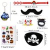 88 PCs Pirate Party Supplies Favors Pirate Keychain Rings Bracelets Pirate Eye Patch Mustache Tattoos Stickers Pirate Party Favors Decoration