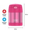 THERMOS FUNTAINER Insulated Food Jar – 10 Ounce, Pink – Kid Friendly Thermos Food Jar with Foldable Spoon