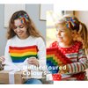 Rainbow Hair Bow Clips Colorful Rainbow Girls Bow Clip Fashion Bow Alligator Clips Colour Stripe Gold Glitter Bowknot Hairpin Parade Party Hair Accessories for Kid Girls Women Pride Day Party 2pcs