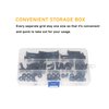 binifiMux 80pcs 1/4"-20 Black Hex Socket Cap Screws and 1/4"-20 Hex Nuts Assortment Kit, 3/8" 5/8" 1" 1-1/4" 2"