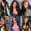 Body Wave Lace Front Wigs Wear and Go Glueless Wigs Body Wave Human Hair Pre Plucked Bleached Knots Pre Cut 13x4 HD Lace Front Wigs with Baby Hair Natural Hairline 180 Density for Women 26 Inch