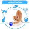 Frienda 4 Pieces Ghost Hunting Cat Ball Motion Light Up Cat Balls LED Motion Activated Cat Ball Motion Light Up Cat Dog Interactive Toys Pet Glowing Mini Running Exercise Ball Toys (Transparent)