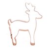 Christmas Deer Reindeer Cookie Cutter 3.75 X 5 inches - Handcrafted Copper Cookie Cutter by The Fussy Pup