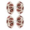 Football Cheer Bows for Hair Bow Clips for Women Bowknot Hair Barrettes for Girls Football Hair Clip for Kids Football Mom Bow Hair Accessories for Teens Football Hair Bows for Teenager Girls 2Pcs