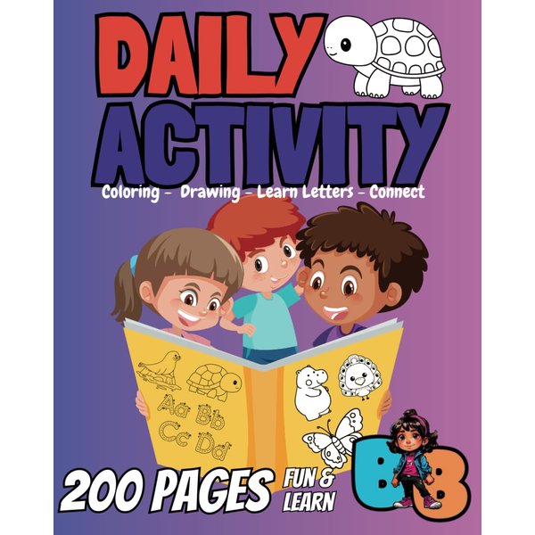 Activity Book: Land Animals Adventure: Coloring, Drawing, Reading, and Learning Fun with Puzzles, Mazes, and Educational Activities for Kids