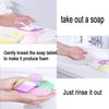XXYXXY 20 Boxes (400 Sheets) Portable Disposable Travel Hand Soap Sheet Paper Hand Wash Bath Paper Soap Sheet (Random Color)