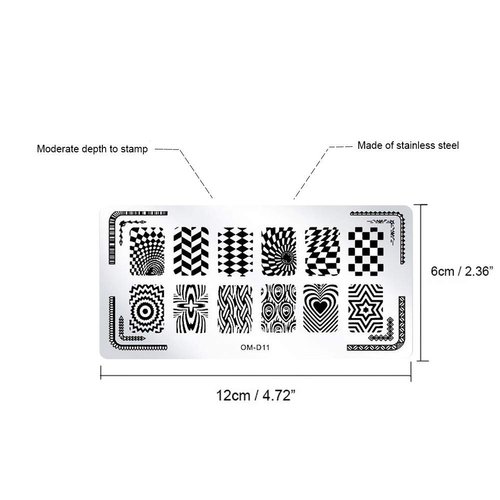 WOKOTO 6Pcs Nail Art Stamping Plates Kit Geometry Animal Flower Image Templates Stamping Nail Art Tools Nail Stamp Plates Stencils for Women Nail Art Plates