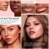 4 Color Glossy Lip Butter Balm, Moisturizing Lip Gloss Butter Non Sticky High Shiny Finish Lip Glow Oil, Natural Plumping Lip Tint Lip Care & Repair Lip Mask for Soft & Smooth & Protect Dry Lip