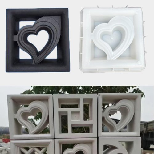 MWYZGMOLD Concrete Hollow Brick Mold,Concrete Wall Block Molds,Easy Demolding Concrete Molds,Lightweight Reusable Cement Block Molding Tool for Construction,Landscaping and Road Projects(brick2085)